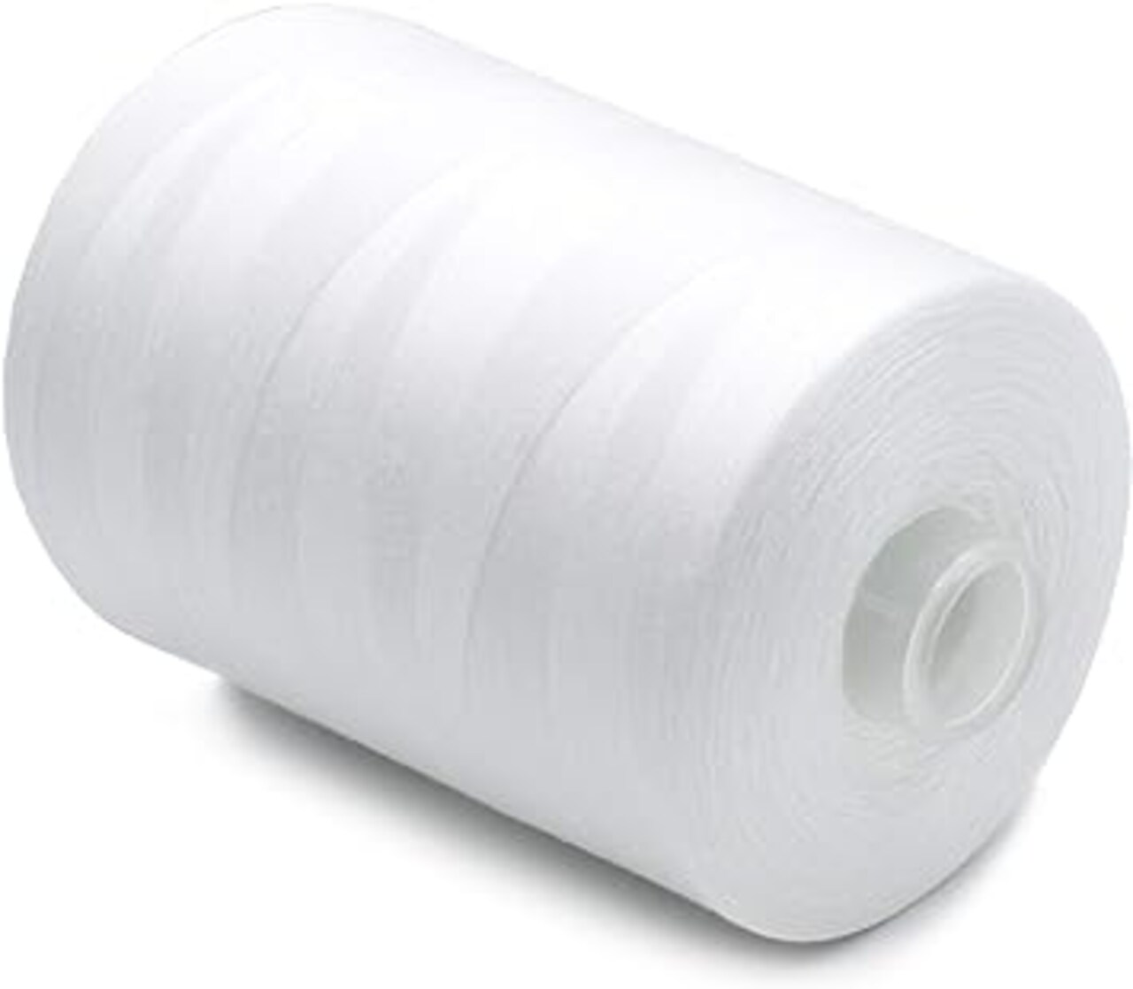 Serging Cone Thread - 8000 yds White Polyester-All Purpose Sewing Thread for Serger, Overlock, Quilting, Sewing Machine